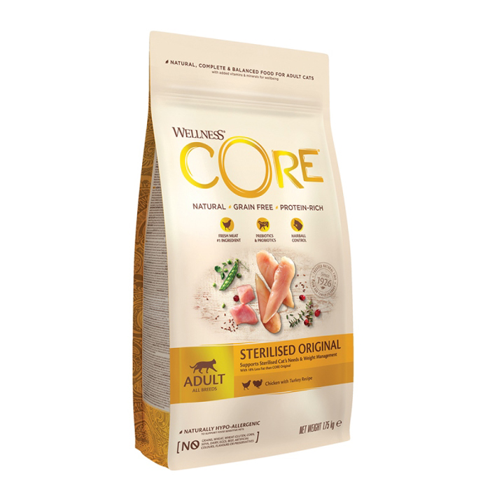 Wellness Core Sterilised Glopoula & Kotopoulo 1.75kg Xira Trofi Gtas
